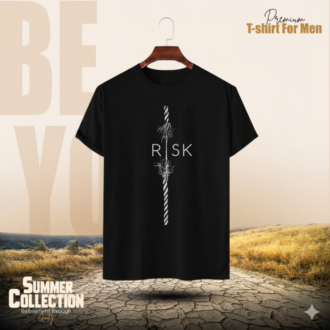 Stylish Comfortable sports T-Shirt (Risk Black)