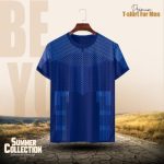 Stylish Comfortable sports T-Shirt (Navy Blue) - Image 3